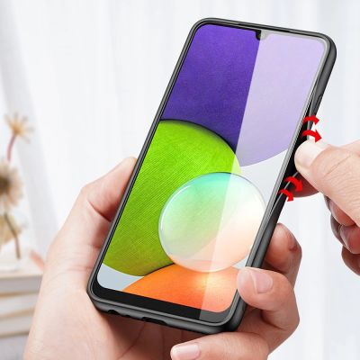 8. Dux Ducis Fino case covered with nylon material for Samsung Galaxy A22 4G gray