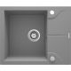 Single-bowl granite sink with drainer