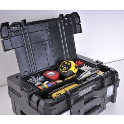 3. Stanley FMST171966 Tool Box Hard Case Metal, Plastic Black