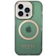 3. Guess GUHMP14XHTCMA iPhone 14 Pro Max 6.7" green/khaki hard case Gold Outline Translucent MagSafe