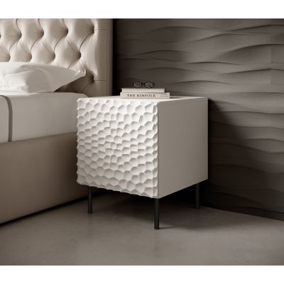 3. HOLE bedside table 2 pcs. 44x40.5xH53.5 white matt