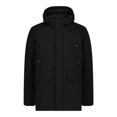 3. CMP men's long winter sports jacket with hood, black (34K0157/U901)