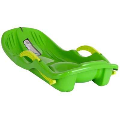 5. RACE S PLASTIC SLED WITH BRAKES, GREEN