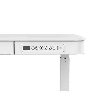 13. Activejet ET119W-C electric height-adjustable desk in white. Tabletop dimensions: 140 x 70 cm.