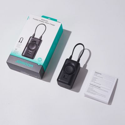6. Joyroom JR-W13 5000mAh Wireless Power Bank for Apple Watch + USB-C and Lightning – Black