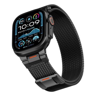 3. Tech-Protect Milano Vanguard Bracelet for Apple Watch (44 / 45 / 46 / 49 mm) - Black
