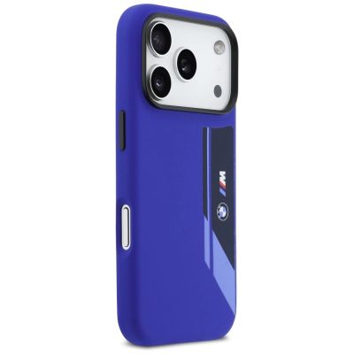 4. BMW M Silicon Vertical Logo MagSafe Case for iPhone 17 Pro - Navy Blue