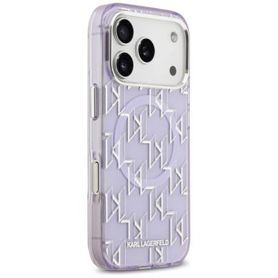 4. Karl Lagerfeld IML KL Monogram MagSafe Case for iPhone 17 Pro Max - Purple