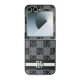 2. DKNY Checkered Pattern Printed Stripes case for Samsung Galaxy Z Flip 6 - black