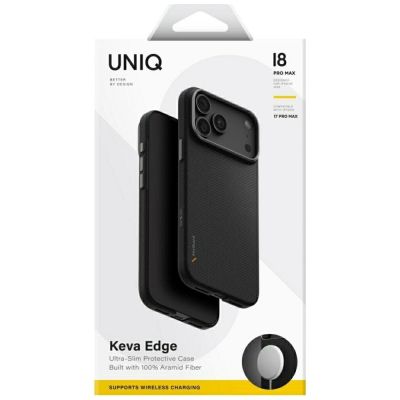 11. Uniq Keva EDGE Magclick Charging Case for iPhone 18 Pro Max / 17 Pro Max - Black