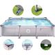 10. RECTANGULAR FRAME POOL WITH SUPER STRONG FILTER PUMP 300x207x66CM 17771EU