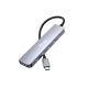 USB Equip 133499 6-in-1 Adapter USB 3.2 Gen 2 (3.1 Gen 2) Type-C Gray