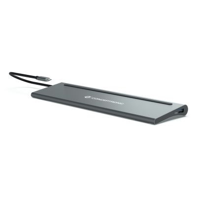 16. CONCEPTRONIC 12-1 USB-C docking station->2xHDMI/3xUSB-A/DP/+ 18cm gr