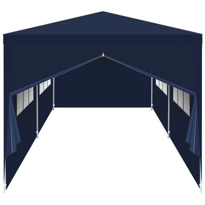 9. PE GARDEN CATERING TENT PAVILION 6x3M + 6 WALLS NAVY BLUE