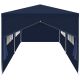 9. PE GARDEN CATERING TENT PAVILION 6x3M + 6 WALLS NAVY BLUE