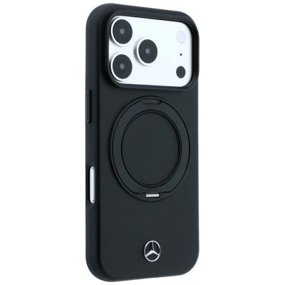 4. Mercedes Leather Case with Ring Stand MagSafe for iPhone 18 Pro / 17 Pro - Black