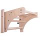 20. GYMNASTIC WOODEN AND METAL WALL BAR WITH 4 HANDLES WITH A WOODEN BAR BENCHK 211W