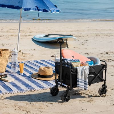 11. Wozinsky WZP-80 beach, tourist, garden, durable, wide wheels, up to 80 kg - black