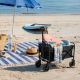 11. Wozinsky WZP-80 beach, tourist, garden, durable, wide wheels, up to 80 kg - black