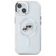 3. Karl Lagerfeld IML Metal Karl&Choupette Head MagSafe iPhone 15 Case - White