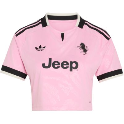 2. adidas Juventus 26/27 Away Cropped Jersey Women's Pink/Black KB8842
