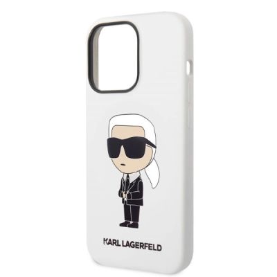 6. Karl Lagerfeld KLHCP14LSNIKBCH iPhone 14 Pro 6.1" hardcase white/white Silicone Ikonik