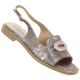 Women's flat sandals with pewter decoration S.Barski 61-6040
