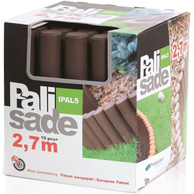 3. GARDEN PALISADE LAWN EDGE 270CM IPAL 5 BROWN