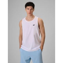 Men's sleeveless regular plain t-shirt 4F 4FRSS26TSLEM367-10S