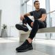 9. Black Big Star men's textile sports shoes UU174003