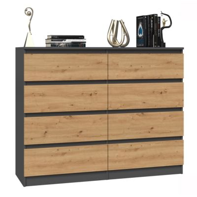 3. Chest of drawers M8 120x40xH97 anthracite/artisan