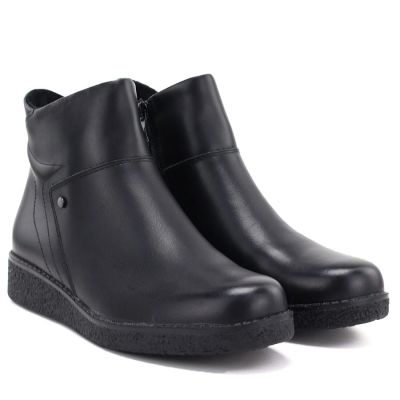 8. Sergio Leone BT-12-S Black Leather Wedge Ankle Boots
