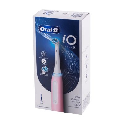 12. Braun Oral-B iO 3 PINK electric toothbrush - magnetic toothbrush