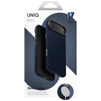 6. Uniq Keva EDGE Magclick Charging Case for iPhone Air - Blue