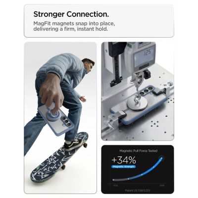 10. Spigen Ultra Hybrid Mag MagSafe Case for Samsung Galaxy S26 - Clear Blue