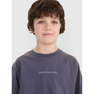 4. Boy's oversize printed T-shirt 4F 4FJWSS25TTSHM1879-22S