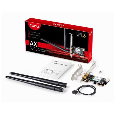 12. CUDY WE3000 AX5400 Wi-Fi 6 + BT 5.2 Intel AX210 PCIe Network Card