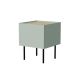Bedside table 2 pcs FELLINI 40x41x60 olive + oiled oak top