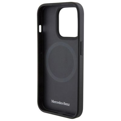 7. Mercedes Smooth Leather MagSafe case for iPhone 15 Pro - navy blue
