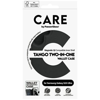 5. CARE by PanzerGlass Feature Tango 2in1 Wallet Case for Samsung Galaxy S25 Ultra - Black