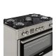 4. Ravanson KWGE-K90 Glass Inox gas-electric cooker