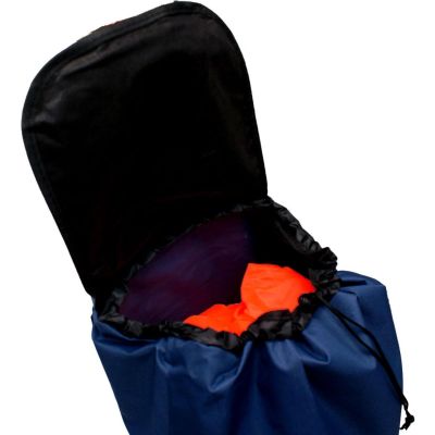 6. TROLLEY SHOPPING BAG ON WHEELS WITH FRAME 31L BLUE WHITE