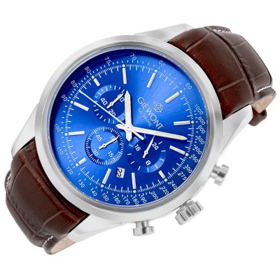 3. Giewont Chronograph Sapphire Silver Blue Men's Watch GW7650-A5