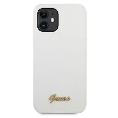 3. Guess GUHCP12SLSLMGWH iPhone 12 mini 5.4" white/white hardcase Metal Logo Script