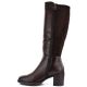 7. Women's high-heeled stretch boots, brown, Vinceza 58652