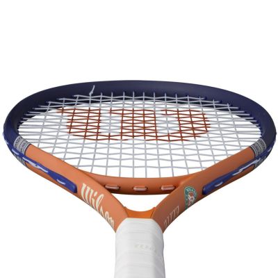 9. Wilson Roland Garros Elite RKT 3 4 3/8 navy blue and orange tennis racket WR193210U3