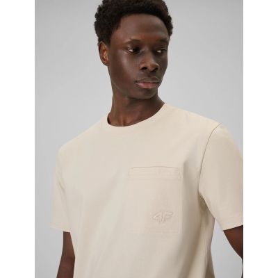 3. Men's regular plain T-shirt 4F 4FRSS26TTSHM3637-83S