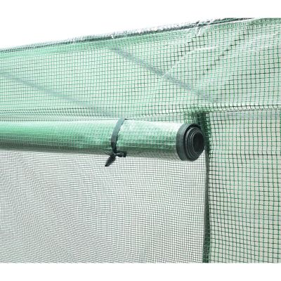 28. GREENHOUSE FOR TOMATOES AND CUCUMBERS 200x77x168-150CM PE GREEN