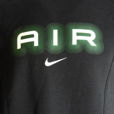 3. Nike Air Men's Fleece Crew-Neck Black Sweatshirt - HM0177-011