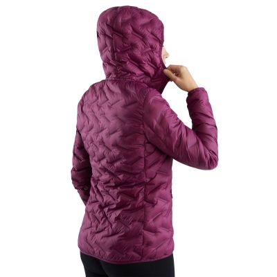 5. Viking Aspen Lady women's hooded down jacket, purple, insulated (750/23/8818/46)
